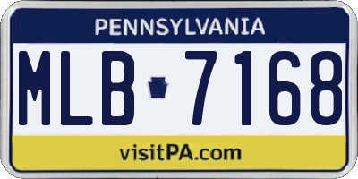 PA license plate MLB7168