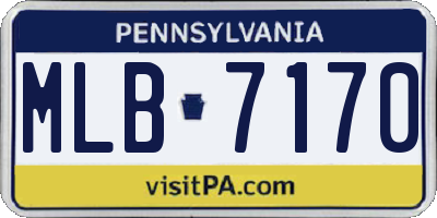 PA license plate MLB7170