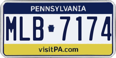 PA license plate MLB7174