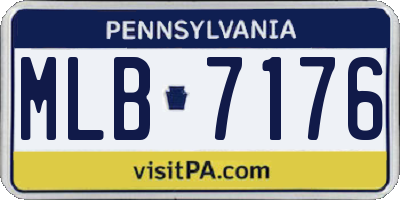 PA license plate MLB7176