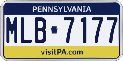 PA license plate MLB7177