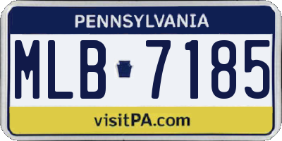 PA license plate MLB7185