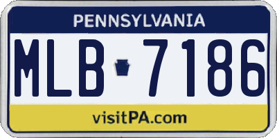 PA license plate MLB7186