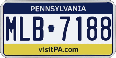 PA license plate MLB7188