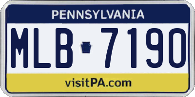 PA license plate MLB7190