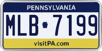 PA license plate MLB7199