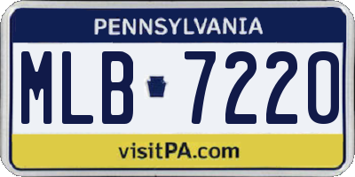 PA license plate MLB7220
