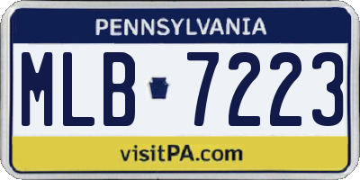 PA license plate MLB7223