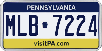 PA license plate MLB7224