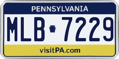 PA license plate MLB7229