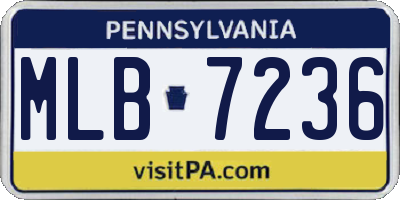 PA license plate MLB7236
