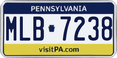 PA license plate MLB7238