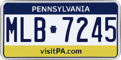PA license plate MLB7245