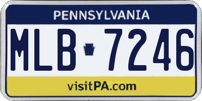 PA license plate MLB7246