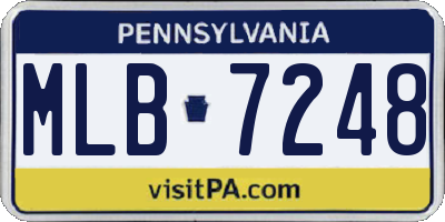 PA license plate MLB7248