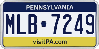 PA license plate MLB7249