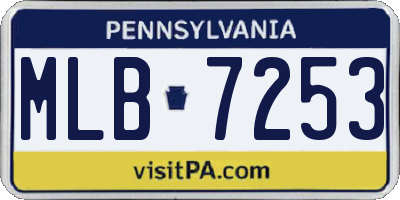 PA license plate MLB7253