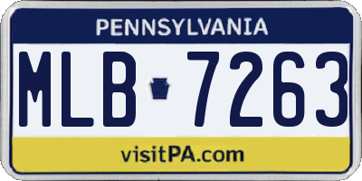PA license plate MLB7263