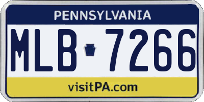 PA license plate MLB7266