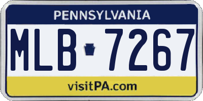 PA license plate MLB7267