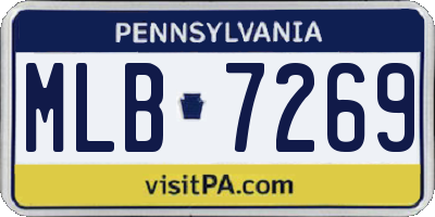PA license plate MLB7269