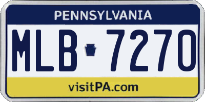 PA license plate MLB7270
