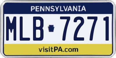 PA license plate MLB7271