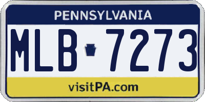 PA license plate MLB7273