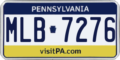 PA license plate MLB7276