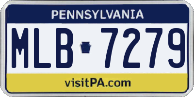 PA license plate MLB7279