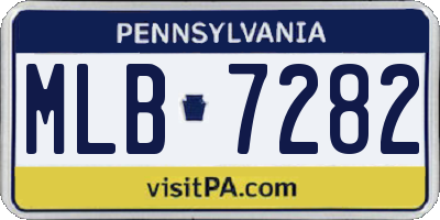 PA license plate MLB7282
