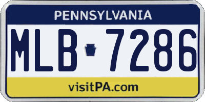 PA license plate MLB7286