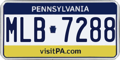 PA license plate MLB7288