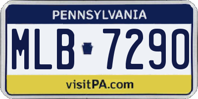 PA license plate MLB7290
