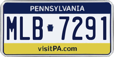 PA license plate MLB7291