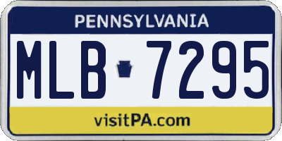 PA license plate MLB7295