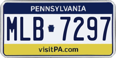 PA license plate MLB7297