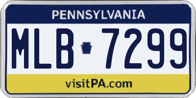 PA license plate MLB7299