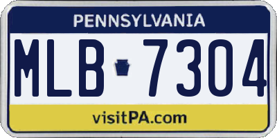 PA license plate MLB7304