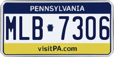 PA license plate MLB7306