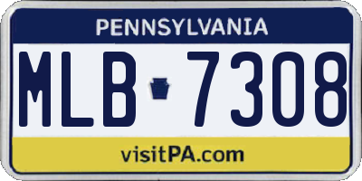 PA license plate MLB7308