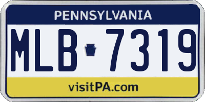 PA license plate MLB7319
