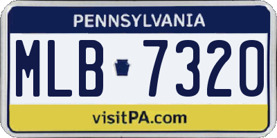 PA license plate MLB7320