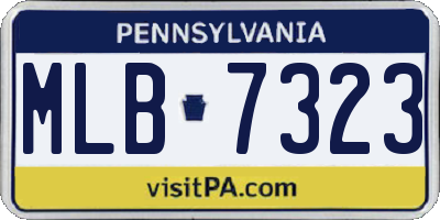 PA license plate MLB7323