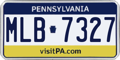 PA license plate MLB7327