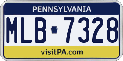 PA license plate MLB7328
