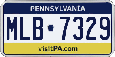 PA license plate MLB7329