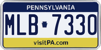 PA license plate MLB7330
