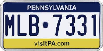 PA license plate MLB7331
