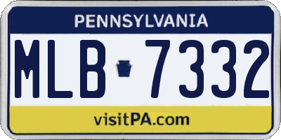 PA license plate MLB7332